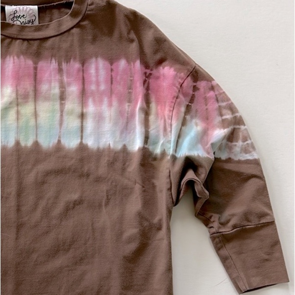 Girls Love Daisy Long Sleeve Tie Dye Tee - Picture 3 of 5